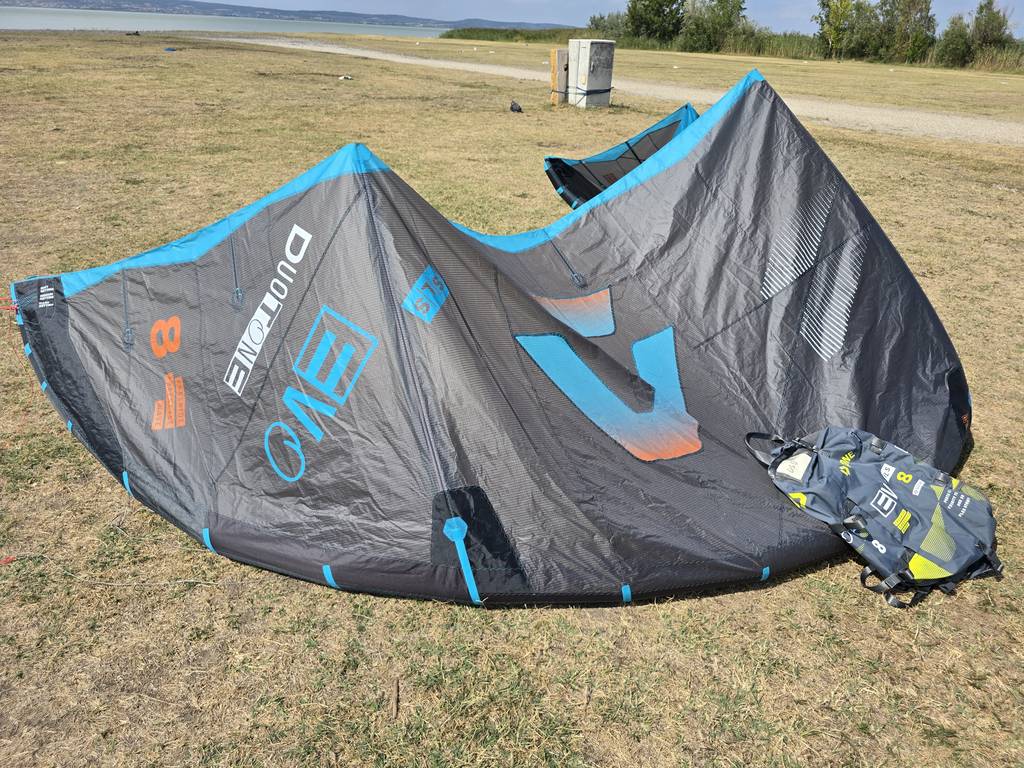 Gebraucht Duotone Evo SLS 2026 Kite 8 m² Dark Grey_Turquoise_6