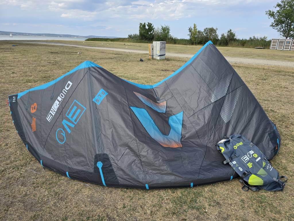 Gebraucht Duotone Evo SLS 2026 Kite 9 m² Dark Grey_Turquoise_6