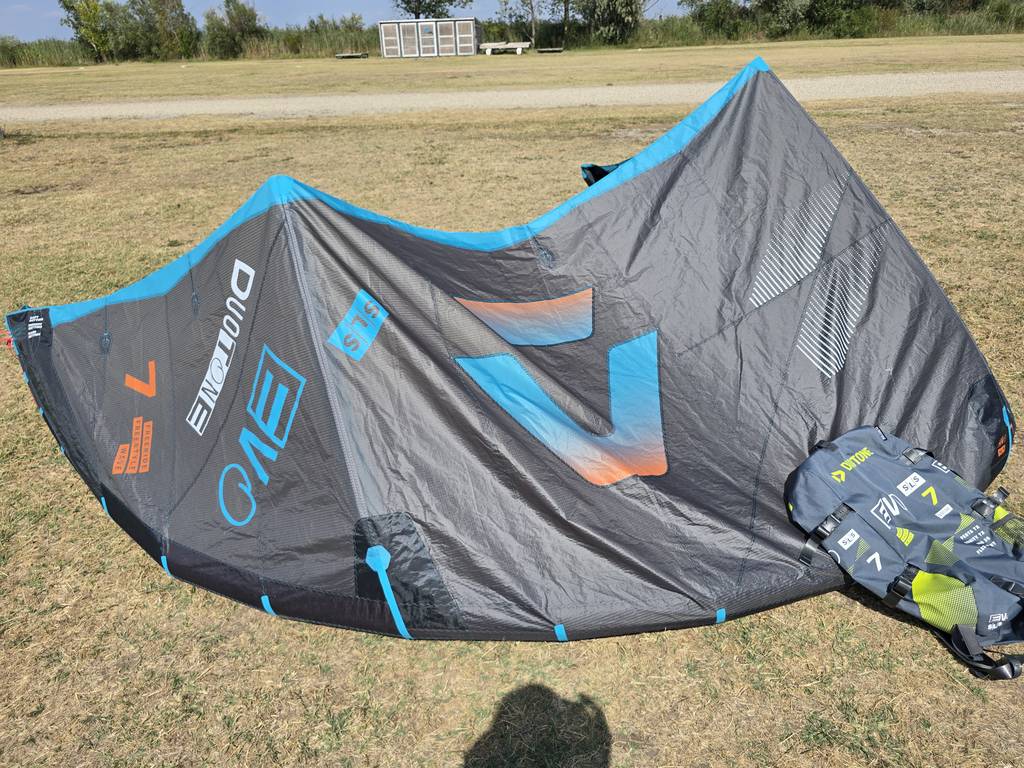Gebraucht Duotone Evo SLS 2026 Kite 7 m² Dark Grey_Turquoise_6
