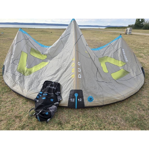 [P0175091-C14:grey/lime-Duotone-2026-12-GEB01] Gebraucht Duotone Evo D/LAB 2026 Kite 12 m² Grey/Lime